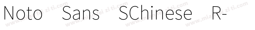 Noto Sans SChinese R字体转换